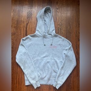 light grey obey hoodie.